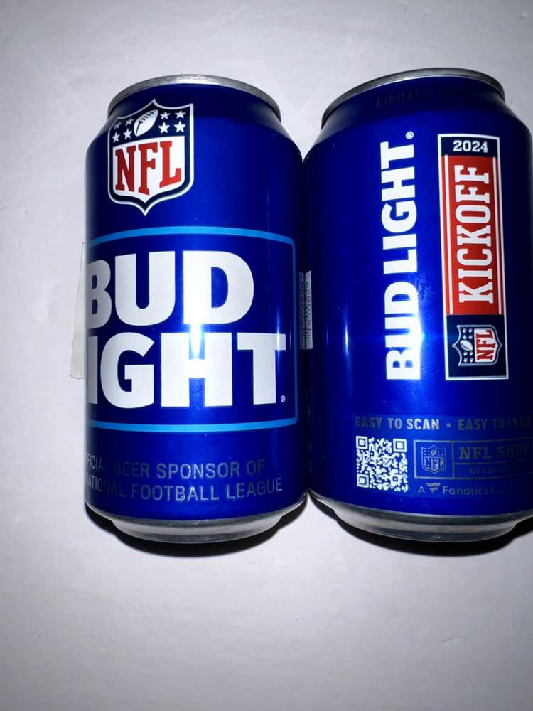 2 Bud Light 2024 NFL KICKOFF Empty Beer Can Limited Edition