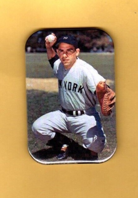 YOGI BERRA 2 MAGNETS OR , PINBACK 2"X3" W/ ROUNDED CORNER