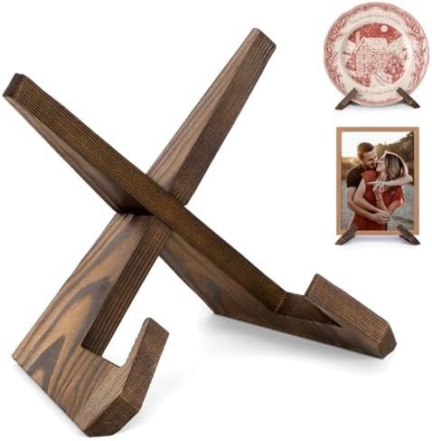Wood Plate Display Stand Table Easel
