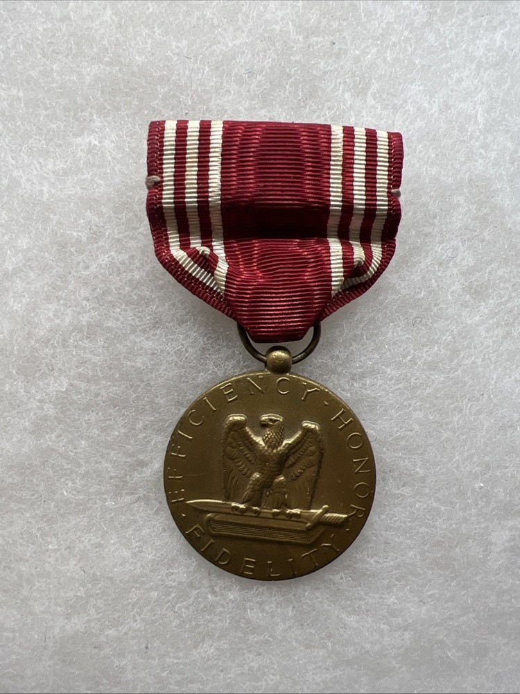 WW2 US Army Good Conduct Medal Engraved (DD618