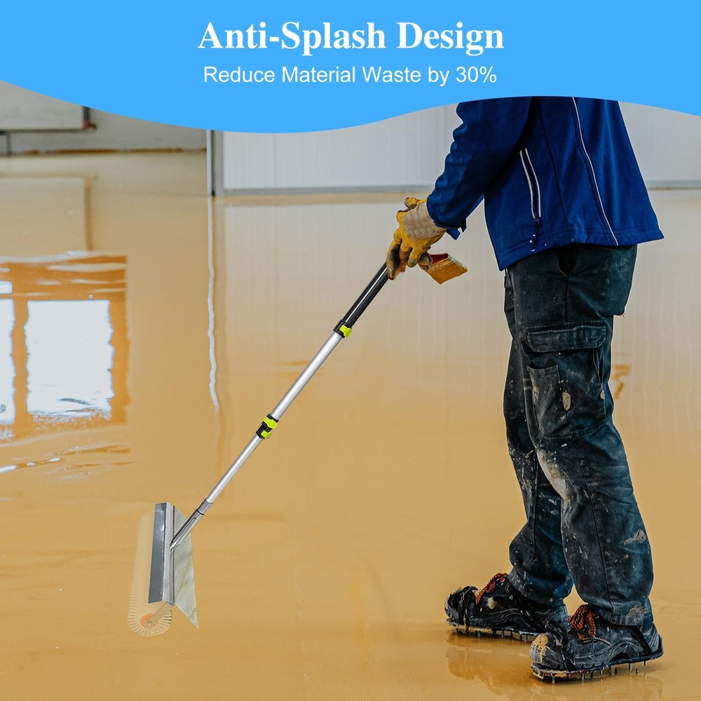 Self-Leveling Floor Tool Kit with Spiked Roller, Epoxy Floor Tools, Paint Rol...
