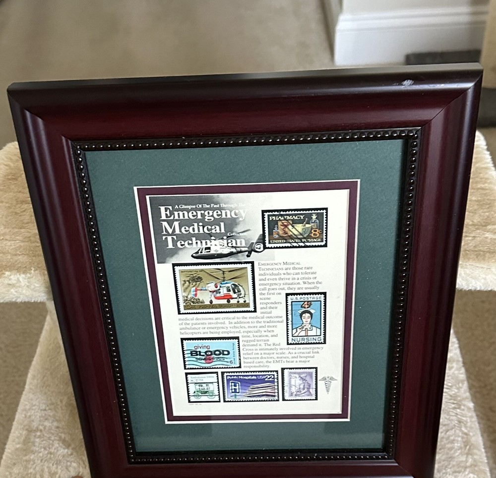 Emergency Medical Technician History US Postal Commemorative Plaque.