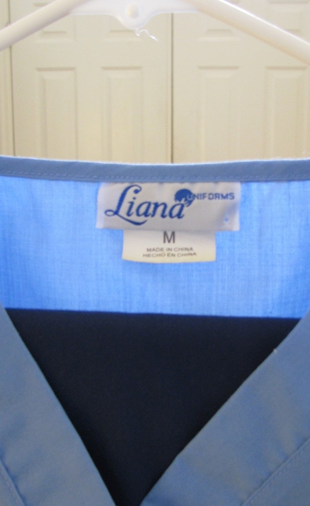 Uniform, Scrubs Set - Top & Pants - Very Good Condition - Blue - Medium