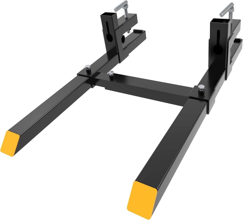 60" Heavy-Duty Tractor Forks - 4000lbs Capacity with Adjustable Stabilizer Bar