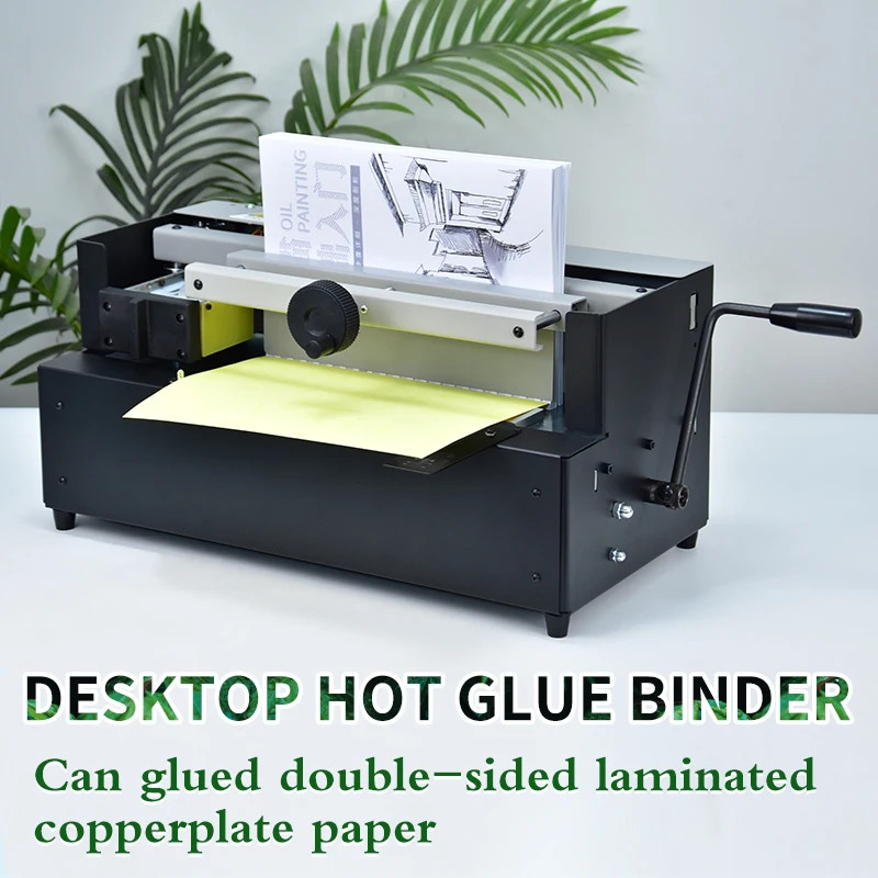 Glue Binder Book Hardcover Desktop Automatic Hot Melt Glue Binding Machine