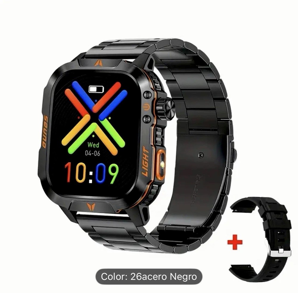 military smart watch with flashlight resistant and versatile