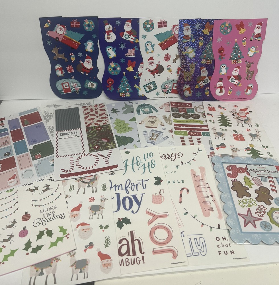 Christmas Chipboard Frame Gingerbread, + 16 additional Sticker cards Xmas