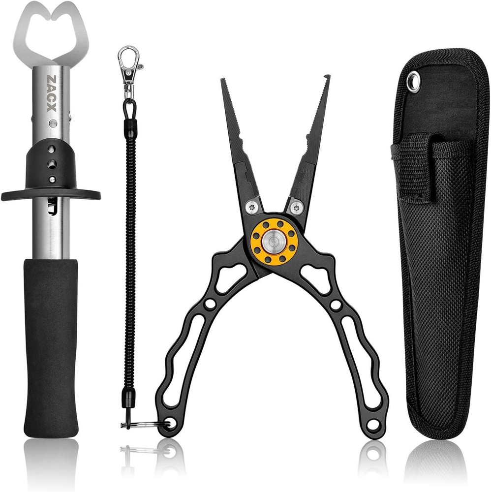 Fish Lip Gripper Pliers Ergonomic Handle Black