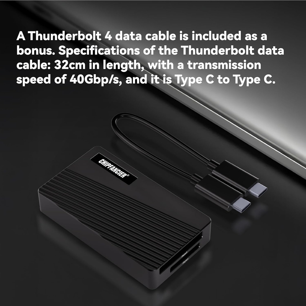 2-in-1 CFexpress Adapter Memory Card Reader for Type A & B, 40Gbps USB 4.0