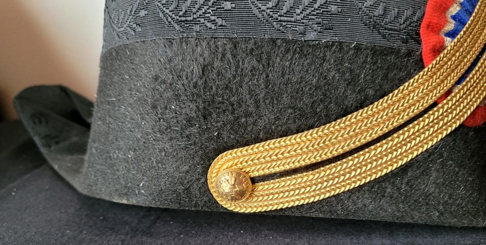 Third Republic Polytechnic School Bicorn in Black Mole Felt