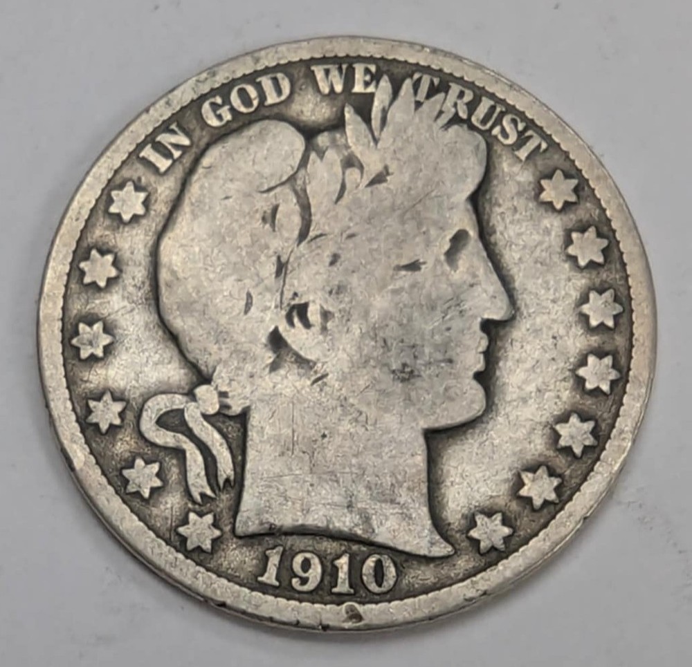 1910 Barber Half Dollar US Coin