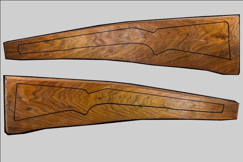 Turkish walnut rifle stock blank R186