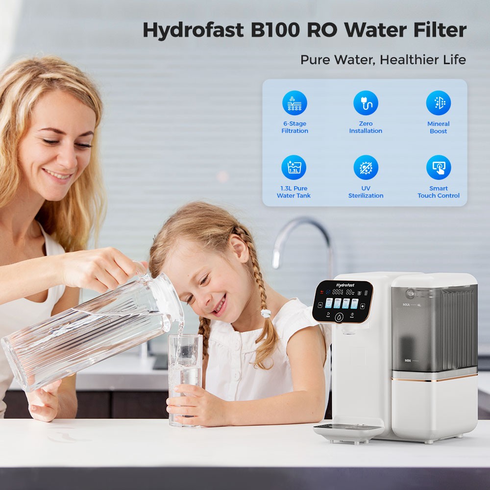 Hydrofast B100 Countertop Reverse Osmosis System,Water Filters,Water Purifier