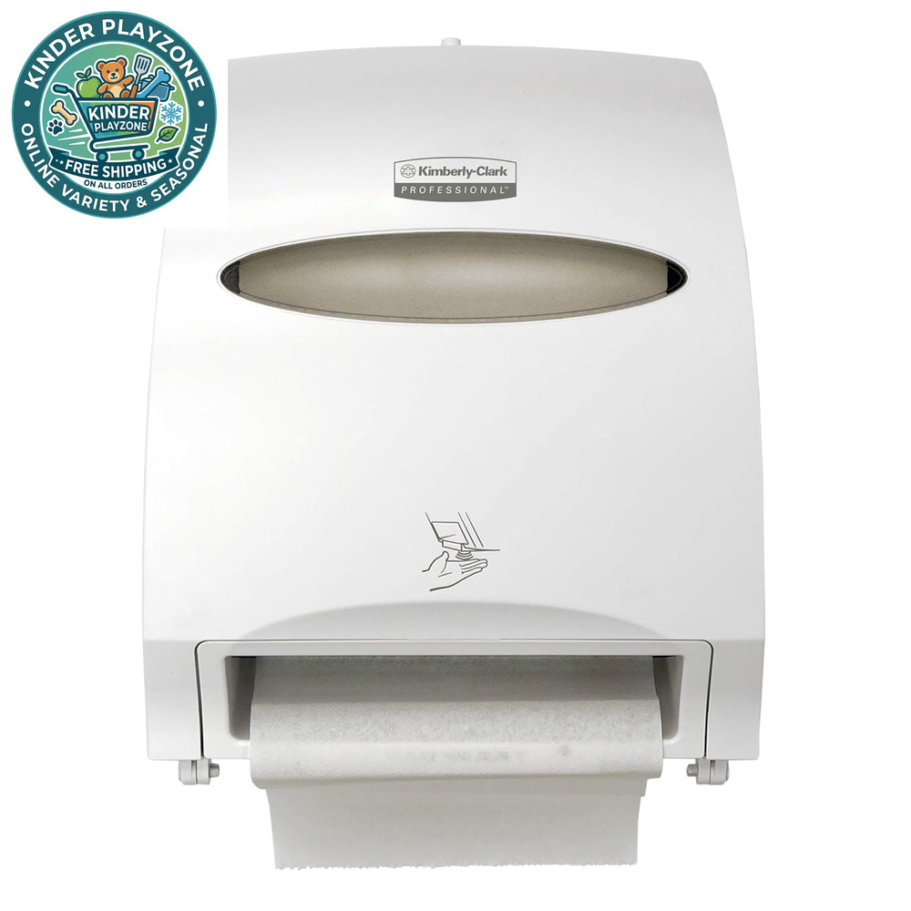 Electronic Hard Roll Towel Dispenser, White, 1.75" Core Size