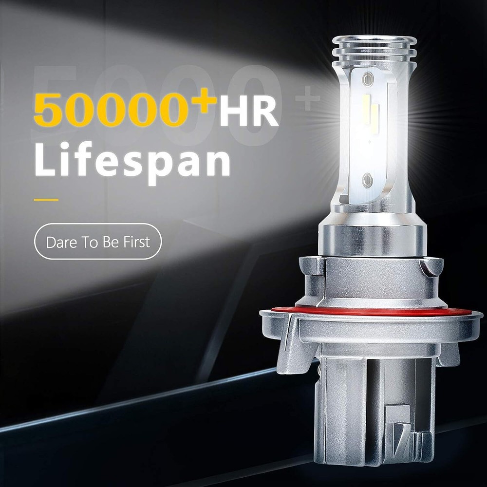 9007 HB5 LED Headlight High Low Beam Bulbs Kit 6000K White Super Bright