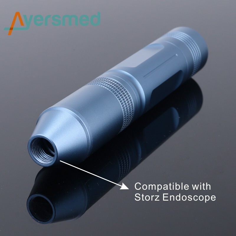 High-Brightness 10W LED Rechargeable Portable Endoscope Light Source for ENT