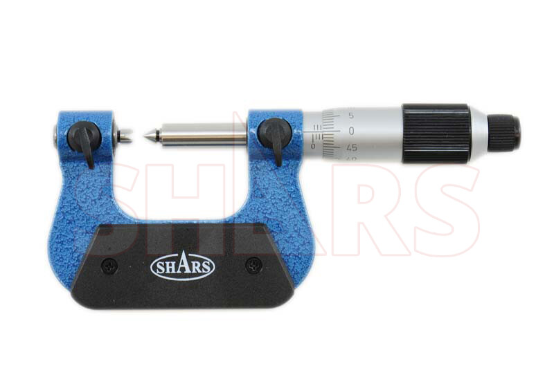 SHARS 0-25mm .01mm metric screw thread micrometer 25 mm interchangeable anvil P}