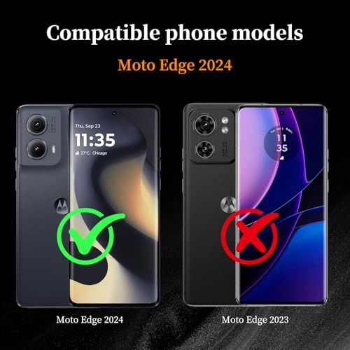3 Pack Screen Protector for Moto Edge 2024, UltraClear, 9H Hardness, Bubble