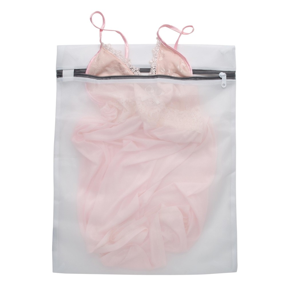 Large Mesh Laundry Wash Bag Zipper Delicates Protector Washing Machine
