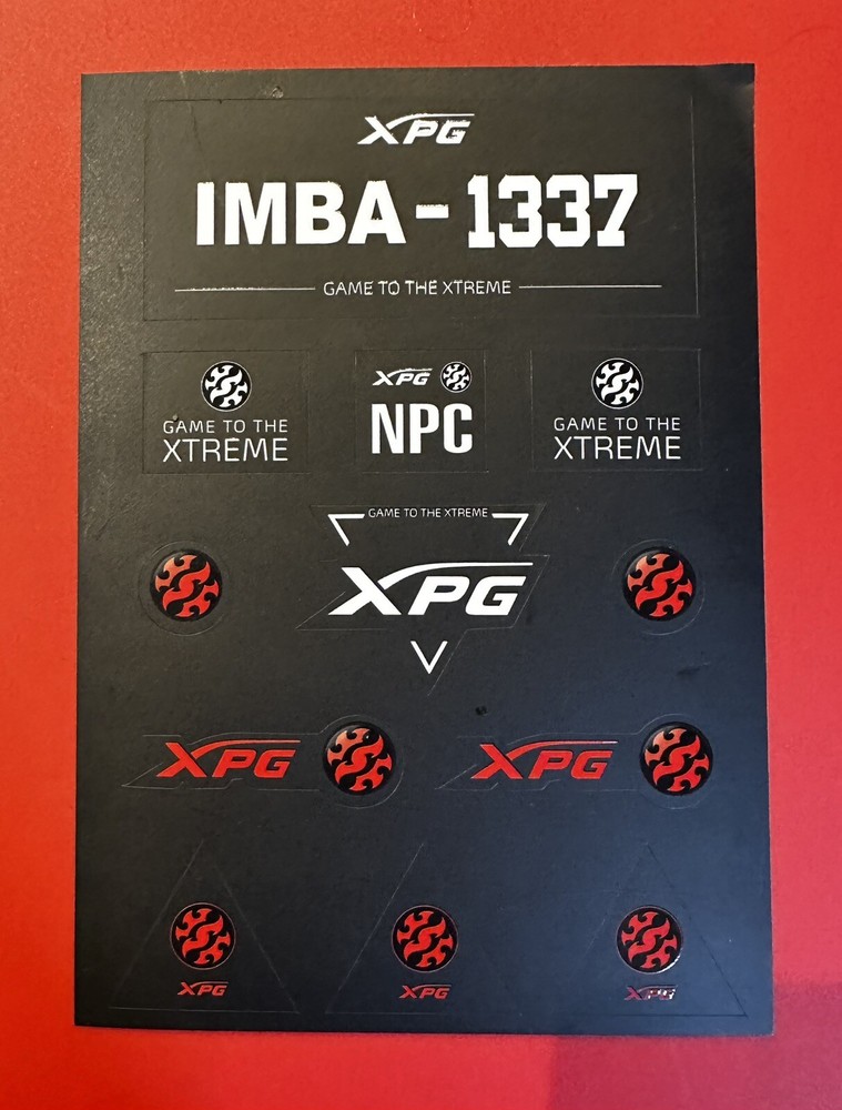 XPG primer computer GAMING mouse stickers