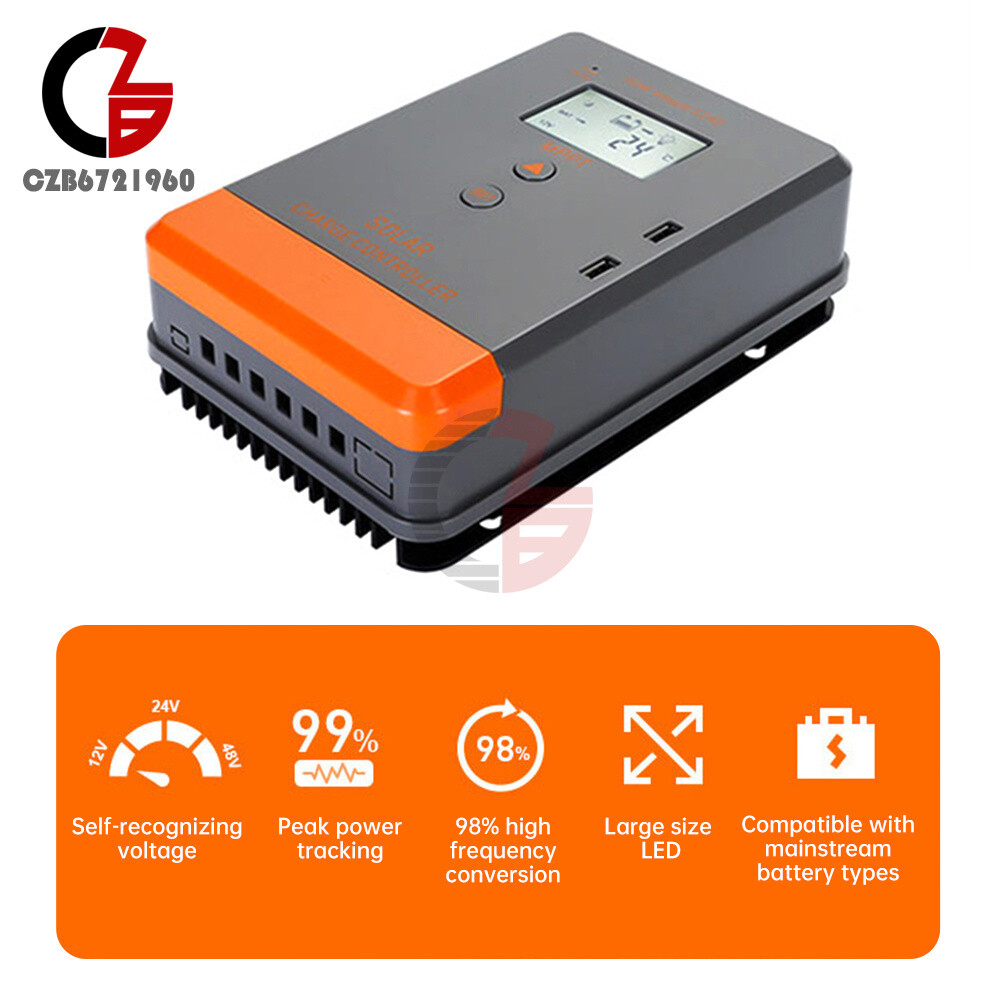 MPPT 30A 20A Solar Charger Controller 12V 24V Solar Panel Regulator LCD Dual USB