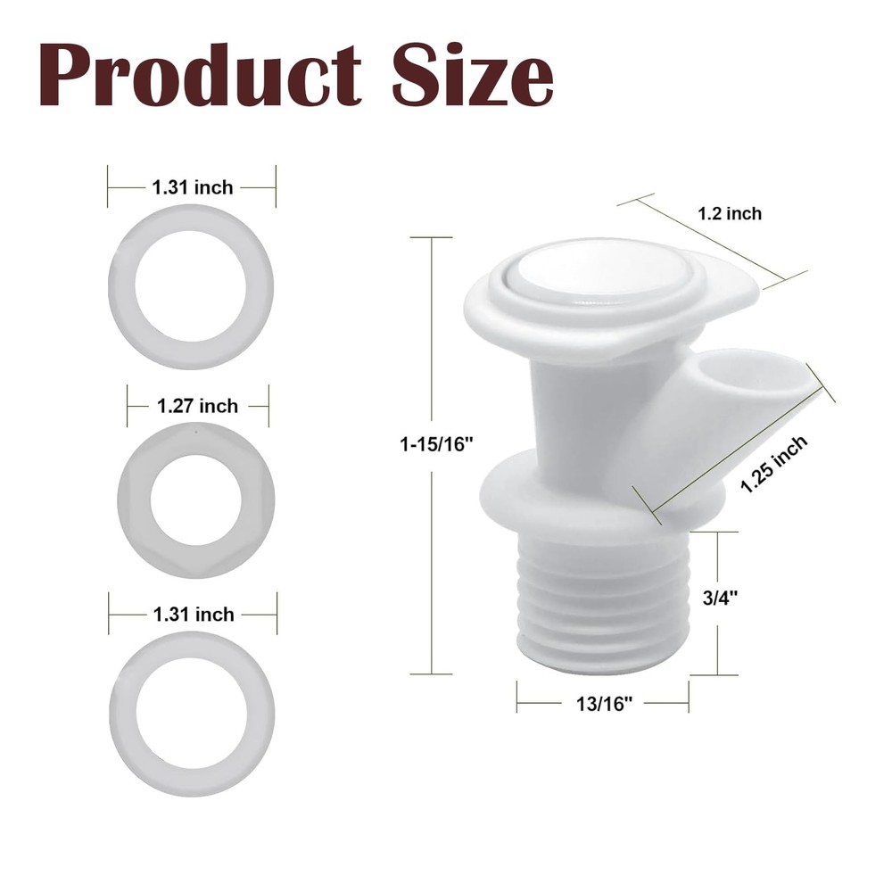 Push-Button Cooler Spigot Replacement for Igloo 2-10 Gallon Water Jugs Cooler...