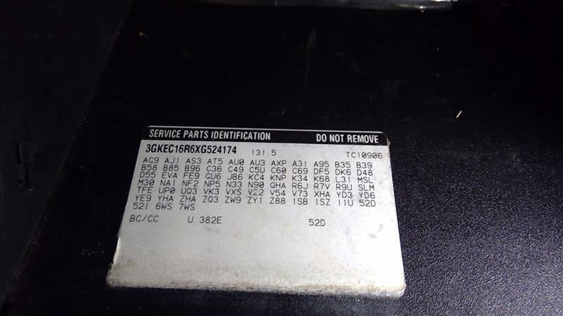SUBCHEV15 1999 Fuse Box Cabin 6529