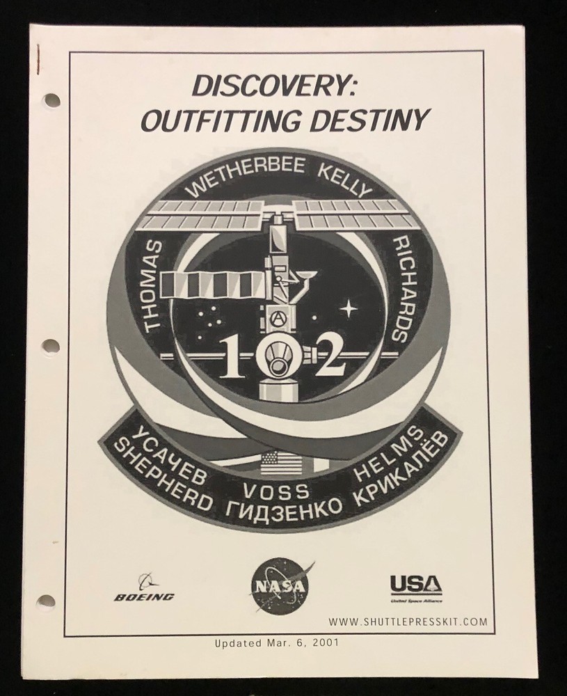 STS-102 NASA RELEASED SPACE SHUTTLE MISSION PRESS KIT