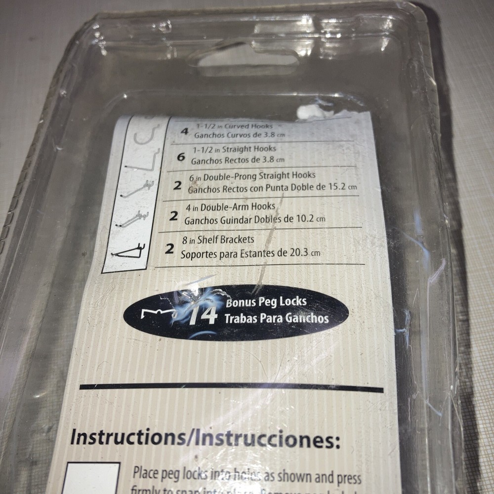 Everbilt Locking Peg Hook Assortment 32 Pieces Garage Or Home Use