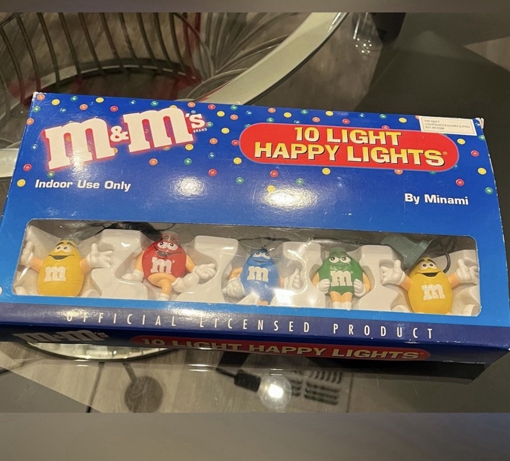 M&M's Christmas Candy Happy Lights Set 10 String,