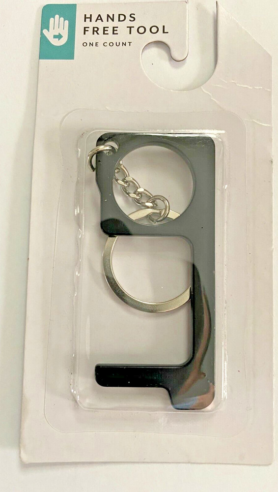 HANDS FREE TOOL Safe No Touch Keys Chain, Stop Germs NIP