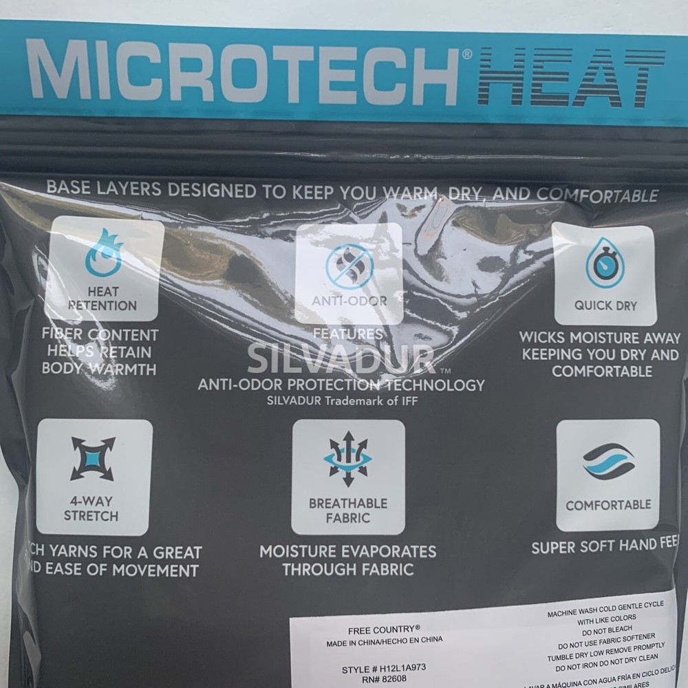 2 Pack FREE COUNTRY SMALL Ladies Base Layer Bottom Black Pants Microtech Heat