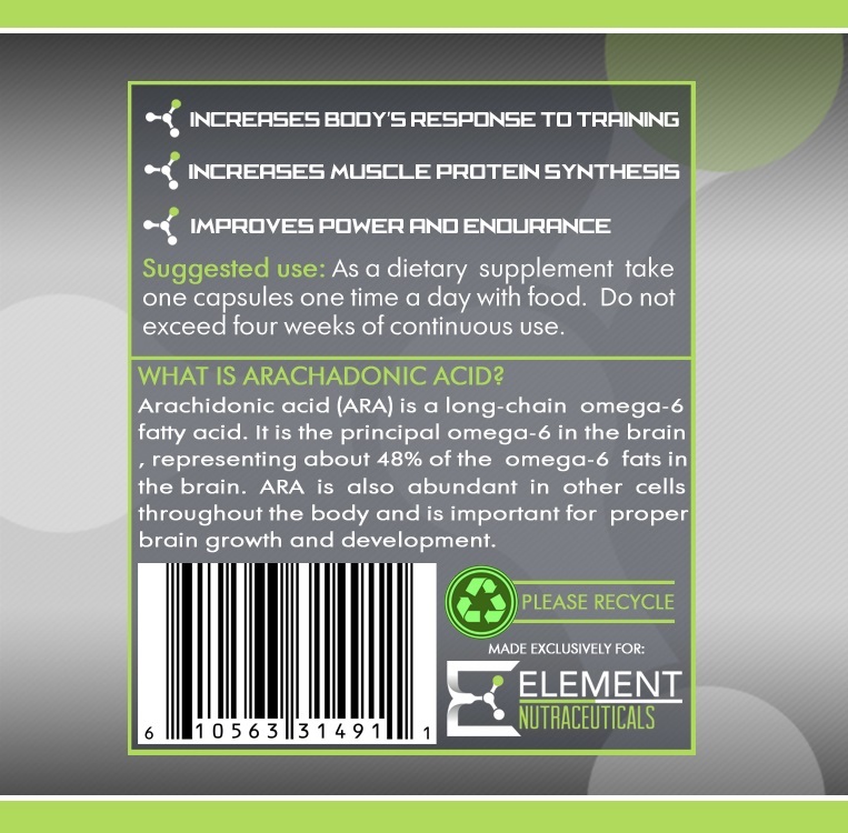 ARACHIDONIC ACID - 350 MGS Per Serving - 120 Servings Per Bottle