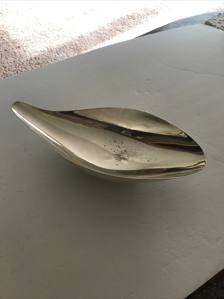 Vintage Reed & Barton Danish Design Silver Plated Atomic Dish Tray - FLAW