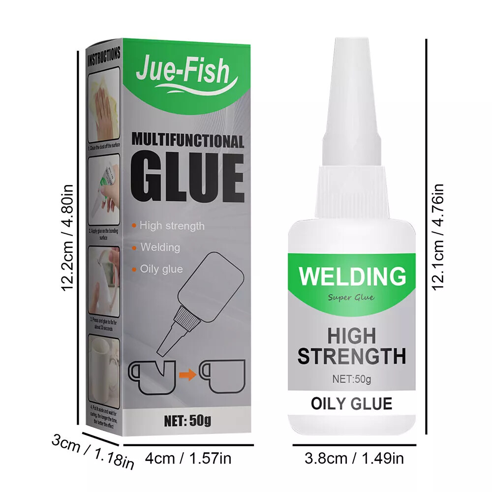 3 PACK Instant Adhesive Bottle Stronger Super Glue Multi-Purpose Clear Glue 2023