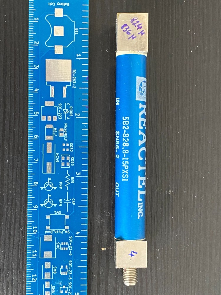 Reactel Bandpass Filter 824 - 836  MHz SMA to PCB SN86-4