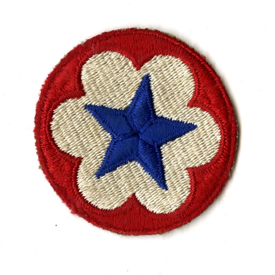 Army Service Forces White Back Patch WWII Vintage