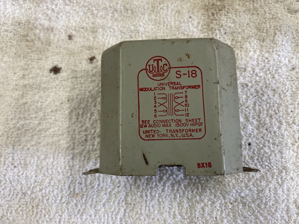 UTC S-18 12 Watt Modulation Transformer