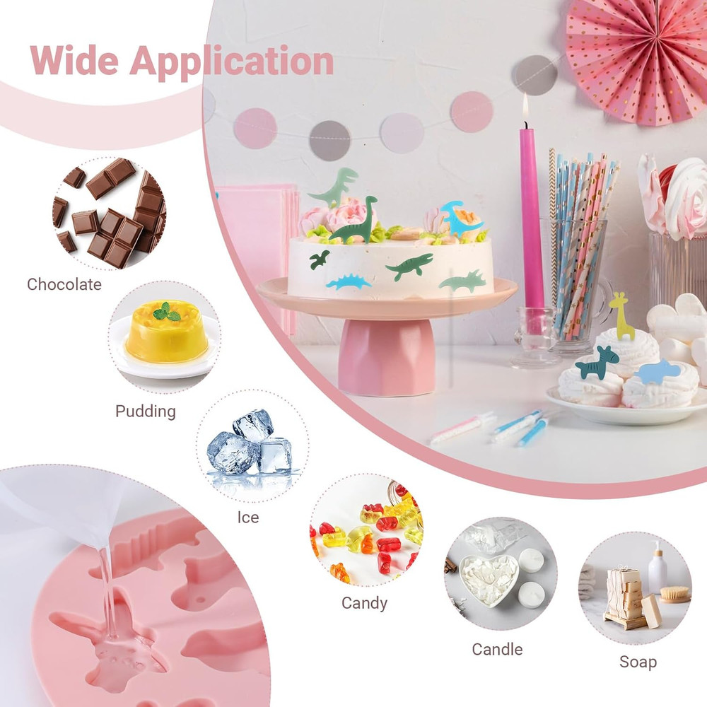 Silicone Molds, 2pcs Mini Tiny Animal Candy Chocolate Making Silicone Mat Tray S