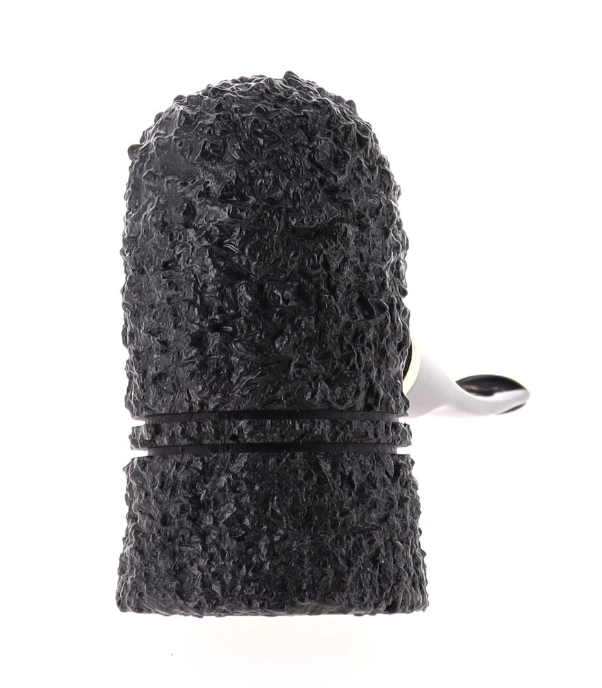 Pipe Ser Jacopo dalla Gemma R1 A dark rusticated shape freehand silver ring
