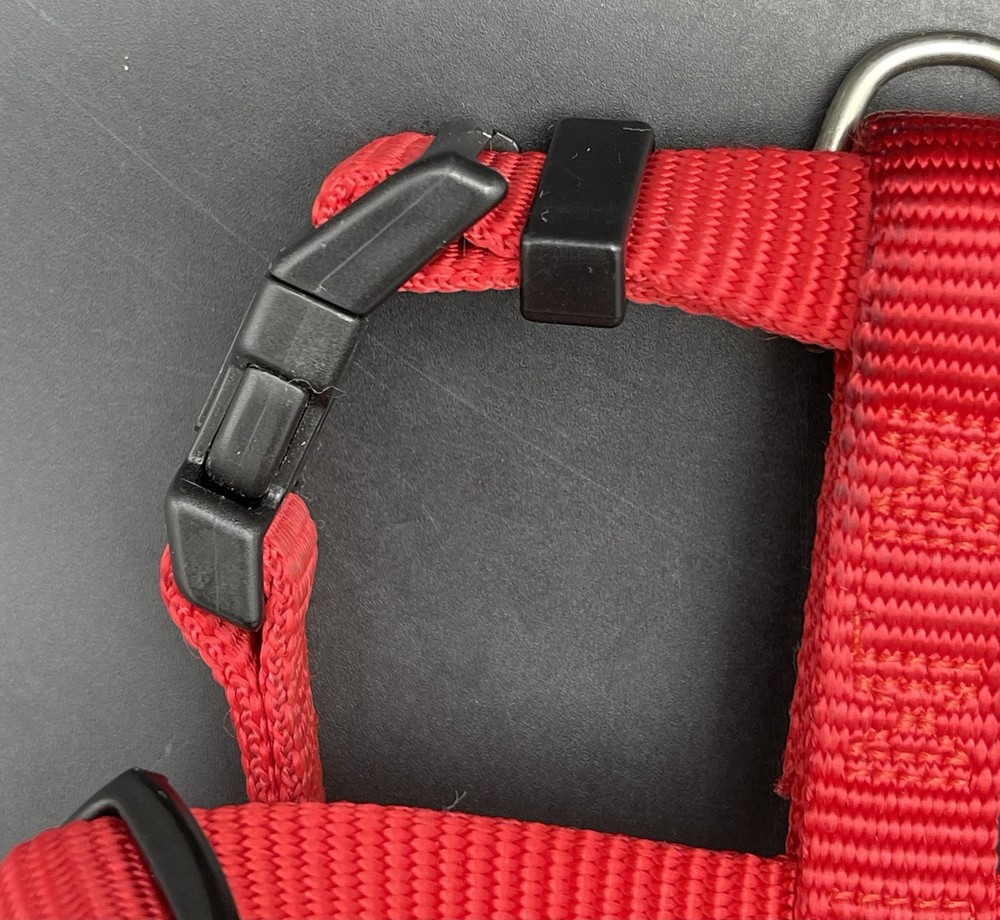 Small Nylon Dog Harness Adjustable Red 10 -15 lb. Dog