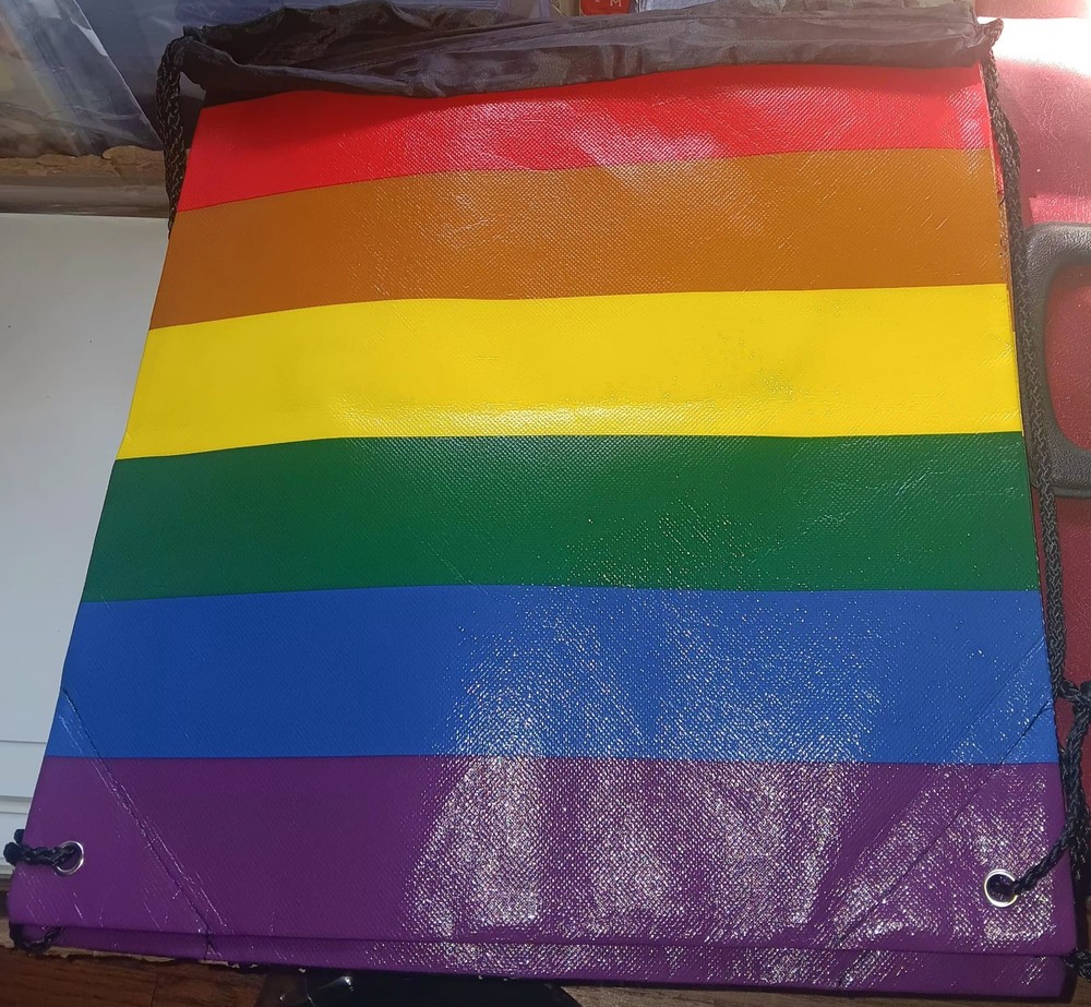 AMAZON 2025 EMPLOYEE PEAK RAINBOW DRAW STRING PRIDE BAG BACKPACK