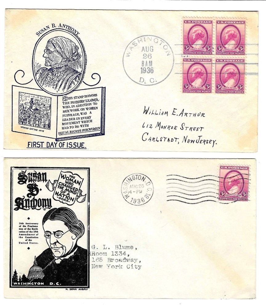 FDC's   784-2 , 784-54 --  Susan B. Anthony
