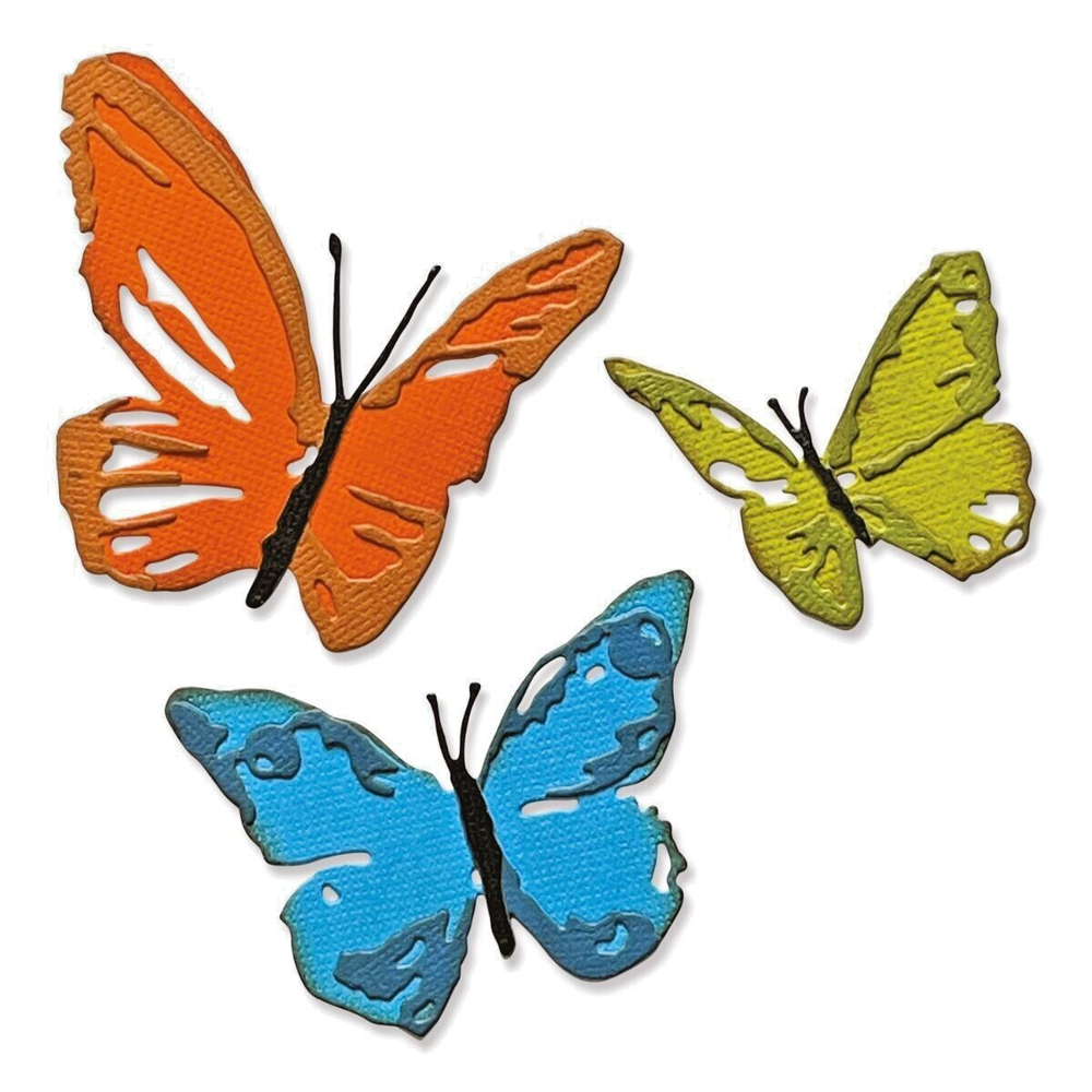 Brushstroke Butterflies Sizzix Thinlits Thin Metal Die Set by Tim Holtz 665848