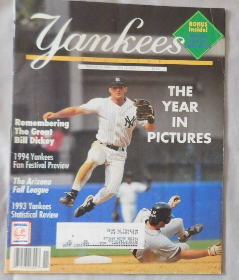 Feb 9 1994 New York Yankees Magazine Program Vg