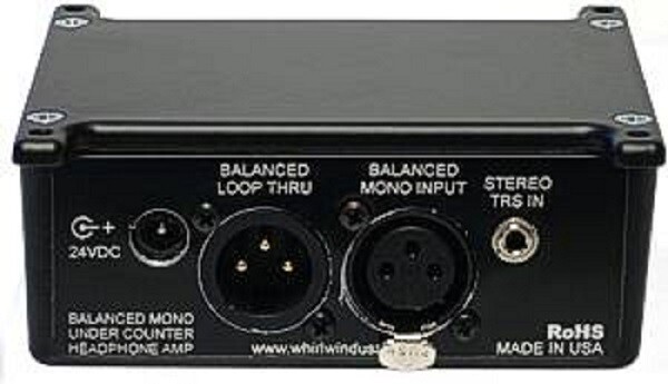 Whirlwind HAUCXL Under Counter Active, Monaural, Headphone Amplifier Control Box
