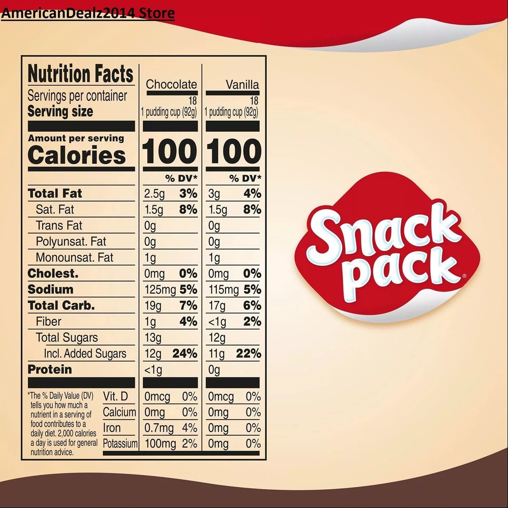 2 PACK - Snack Pack Pudding Variety Pack 3.25 oz., 36 pk (Total 72 Cups)