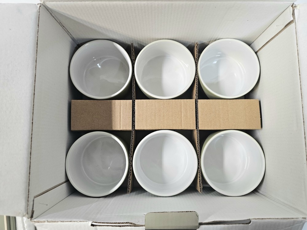 8 Pc Stoneware Ramekin Set 41 & Main Green New Box!