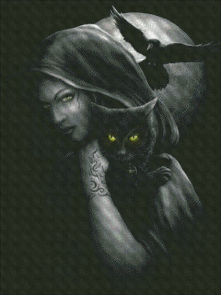 Midnight - DIY Chart Counted Cross Stitch Patterns Needlework Embroidery DMC