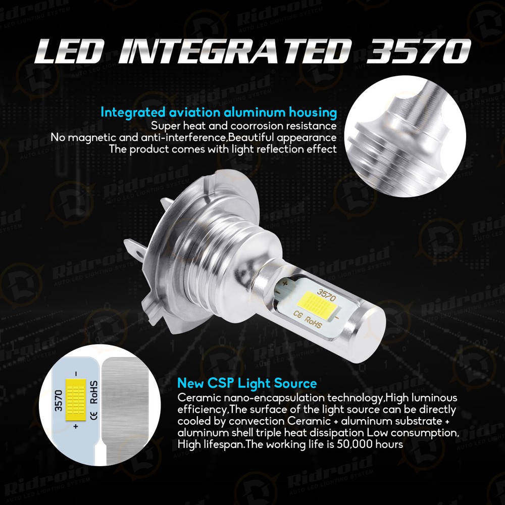 For Mazda 3 2004-2008 2009 4X High/Low Beam LED Headlight Bulbs 6000K Combo Kit